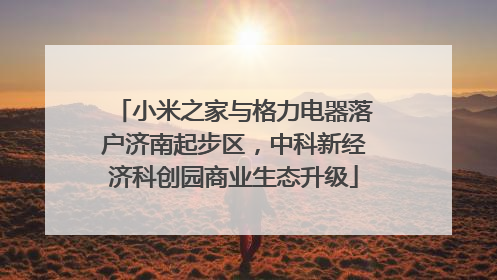 小米之家与格力电器落户济南起步区，中科新经济科创园商业生态升级