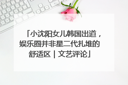 小沈阳女儿韩国出道，娱乐圈并非星二代扎堆的舒适区｜文艺评论