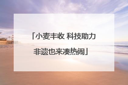 小麦丰收 科技助力 非遗也来凑热闹