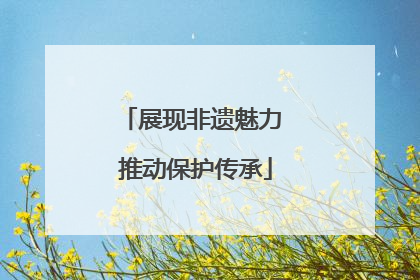 展现非遗魅力 推动保护传承