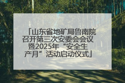 山东省地矿局鲁南院召开第三次安委会会议暨2025年“安全生产月”活动启动仪式