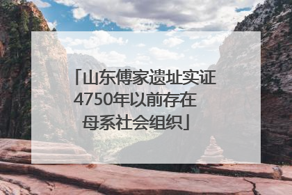 山东傅家遗址实证4750年以前存在母系社会组织