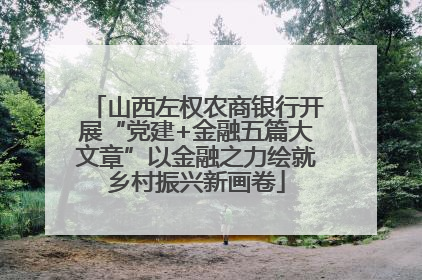 山西左权农商银行开展“党建+金融五篇大文章”以金融之力绘就乡村振兴新画卷