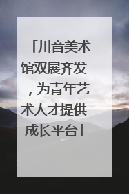 川音美术馆双展齐发，为青年艺术人才提供成长平台