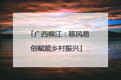 广西柳江：移风易俗赋能乡村振兴