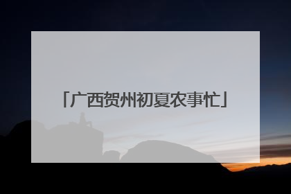 广西贺州初夏农事忙