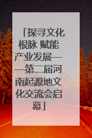 探寻文化根脉 赋能产业发展——第二届河南起源地文化交流会启幕