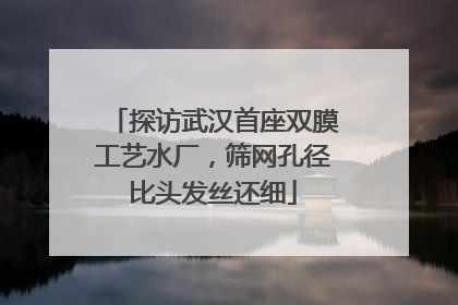 探访武汉首座双膜工艺水厂，筛网孔径比头发丝还细