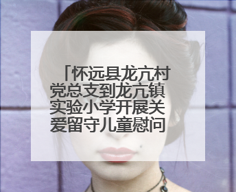 怀远县龙亢村党总支到龙亢镇实验小学开展关爱留守儿童慰问活动