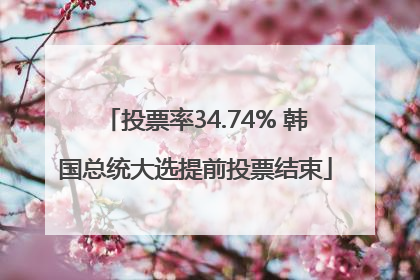 投票率34.74% 韩国总统大选提前投票结束