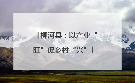 柳河县：以产业“旺”促乡村“兴”