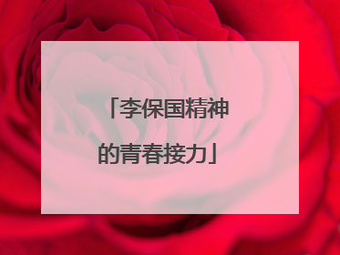 李保国精神的青春接力