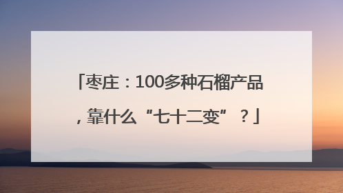 枣庄：100多种石榴产品，靠什么“七十二变”？