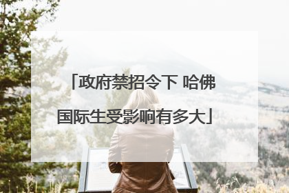 政府禁招令下 哈佛国际生受影响有多大