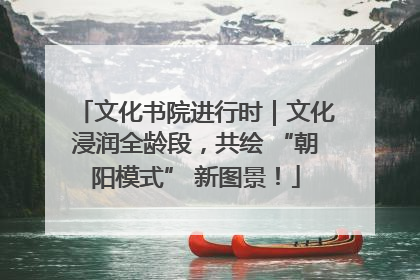文化书院进行时｜文化浸润全龄段，共绘 “朝阳模式” 新图景！
