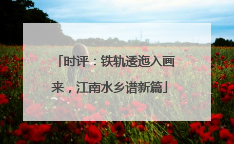 时评：铁轨逶迤入画来，江南水乡谱新篇