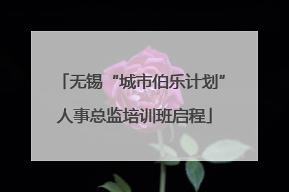 无锡“城市伯乐计划”人事总监培训班启程