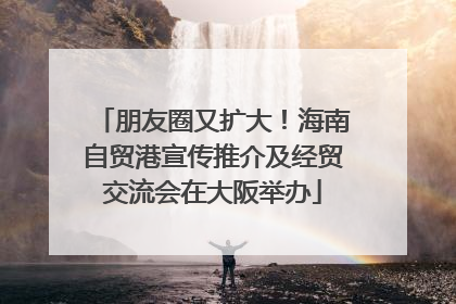 朋友圈又扩大！海南自贸港宣传推介及经贸交流会在大阪举办