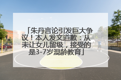 朱丹言论引发巨大争议！本人发文道歉：从未让女儿留级，接受的是3-7岁混龄教育