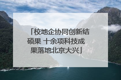 校地企协同创新结硕果 十余项科技成果落地北京大兴