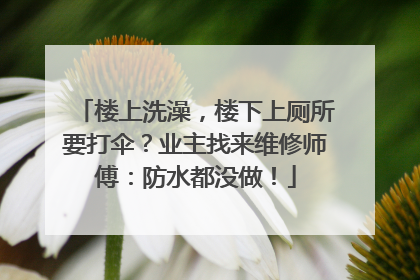 楼上洗澡，楼下上厕所要打伞？业主找来维修师傅：防水都没做！