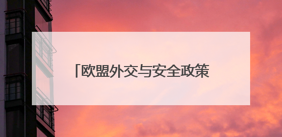 欧盟外交与安全政策高级代表与伊朗外长通话 讨论当前局势