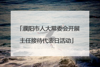濮阳市人大常委会开展主任接待代表日活动