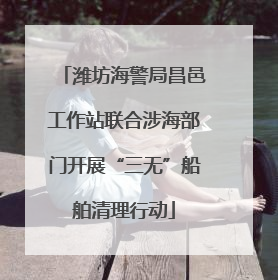 潍坊海警局昌邑工作站联合涉海部门开展“三无”船舶清理行动