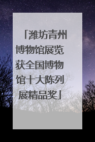 潍坊青州博物馆展览获全国博物馆十大陈列展精品奖