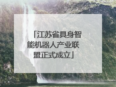 江苏省具身智能机器人产业联盟正式成立