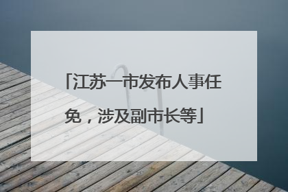 江苏一市发布人事任免，涉及副市长等