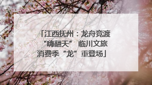 江西抚州：龙舟竞渡“嗨翻天” 临川文旅消费季“龙”重登场