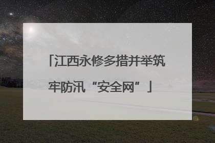 江西永修多措并举筑牢防汛“安全网”