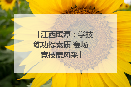 江西鹰潭：学技练功提素质 赛场竞技展风采