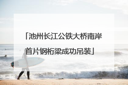 池州长江公铁大桥南岸首片钢桁梁成功吊装