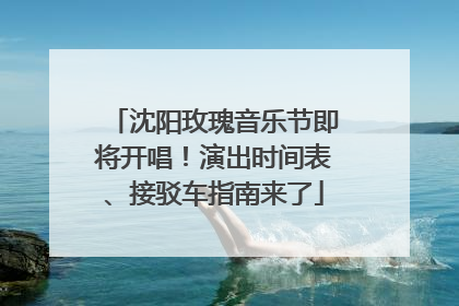 沈阳玫瑰音乐节即将开唱！演出时间表、接驳车指南来了