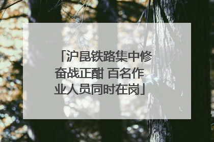 沪昆铁路集中修奋战正酣 百名作业人员同时在岗