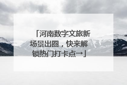 河南数字文旅新场景出圈，快来解锁热门打卡点→