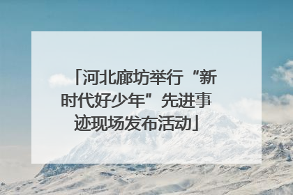 河北廊坊举行“新时代好少年”先进事迹现场发布活动