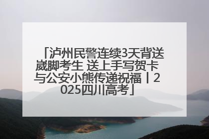 泸州民警连续3天背送崴脚考生 送上手写贺卡与公安小熊传递祝福丨2025四川高考
