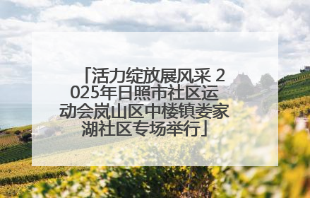 活力绽放展风采 2025年日照市社区运动会岚山区中楼镇娄家湖社区专场举行