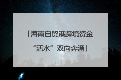 海南自贸港跨境资金“活水”双向奔涌