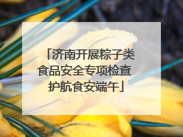 济南开展粽子类食品安全专项检查 护航食安端午