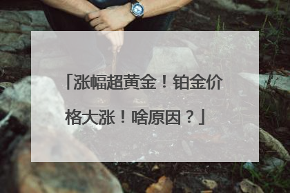 涨幅超黄金！铂金价格大涨！啥原因？