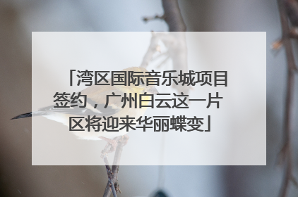湾区国际音乐城项目签约，广州白云这一片区将迎来华丽蝶变