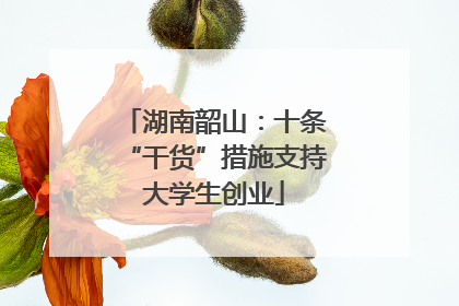 湖南韶山：十条“干货”措施支持大学生创业