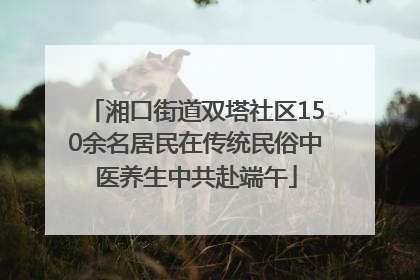 湘口街道双塔社区150余名居民在传统民俗中医养生中共赴端午