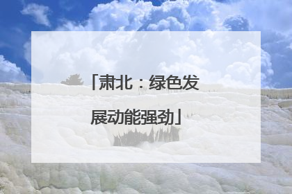 肃北：绿色发展动能强劲