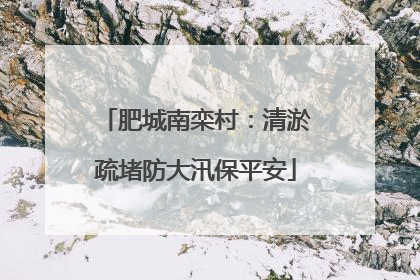 肥城南栾村：清淤疏堵防大汛保平安
