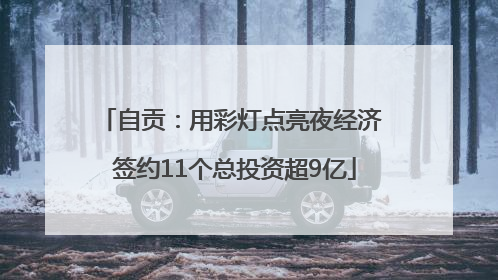 自贡：用彩灯点亮夜经济 签约11个总投资超9亿